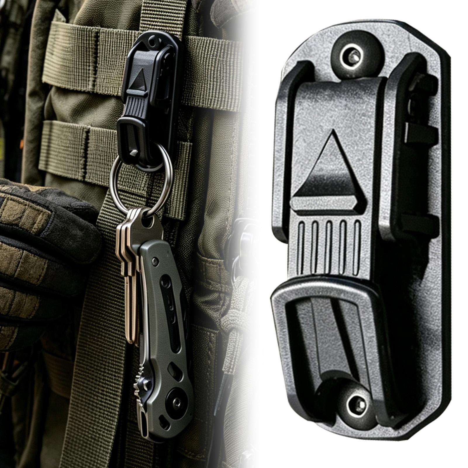 Outdoor Adventure Backpack - 1個入り。ベルトに取り付けられる多機能キーホルダー。頑丈なバックパック用フック。レスキュー、サバイバル、アウトドア、キャンプ、ハイキングに最適。