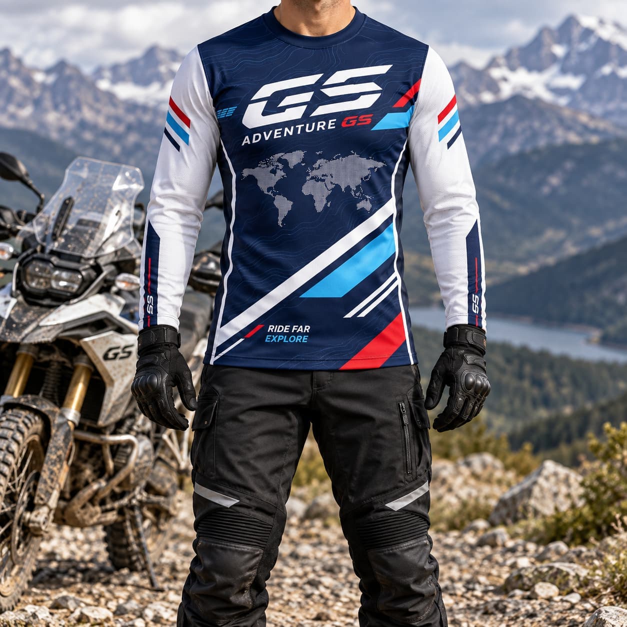 GSアドベンチャー メンズTシャツ モーターサイクルジャージ - Outdoor Adventure Outfit のレビューと価格