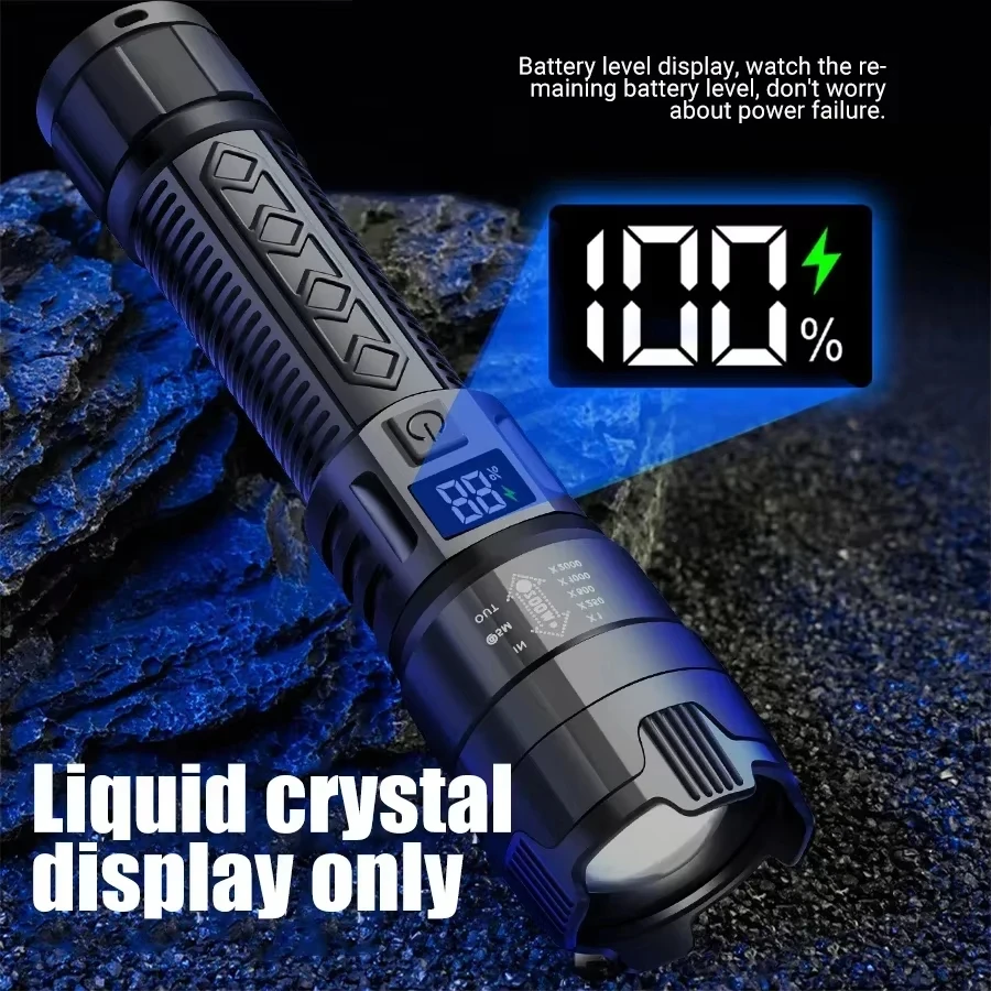 戦術的な LED 懐中電灯 2000LM USB 充電式防水 - Outdoor Adventure Trips のレビューと価格