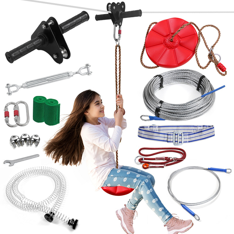 ジップラインキット、子供向け屋外パーク用ジップライントロリー - Outdoor Adventure Kit For Kids のレビューと価格