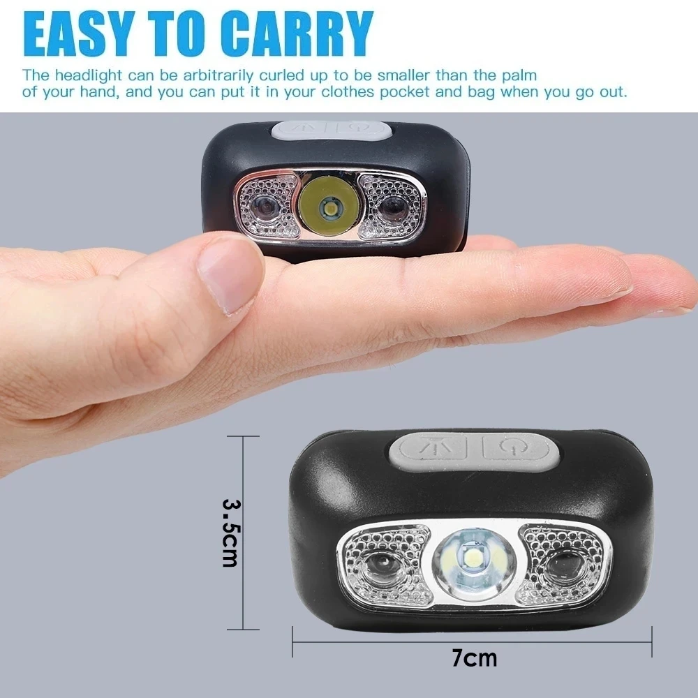 強力な光ヘッドランプポータブル LED センサーヘッドランプ - Outdoor Adventure Trips のレビューと価格